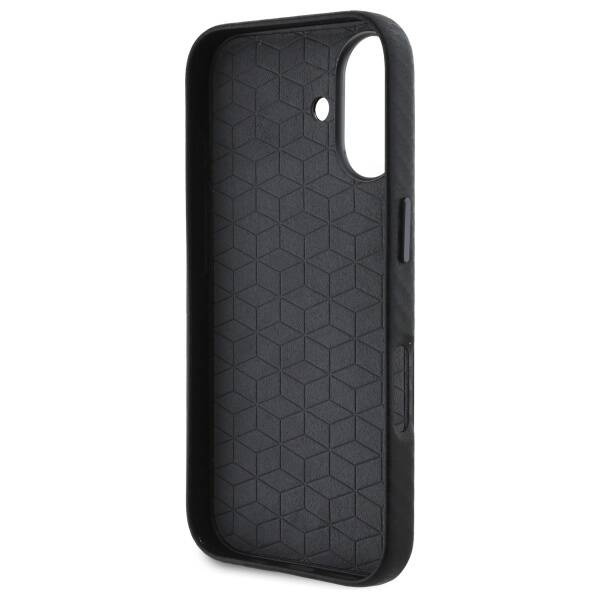 Coque BMW iPhone 16 noir/noircase Carbon Wrapped Metal