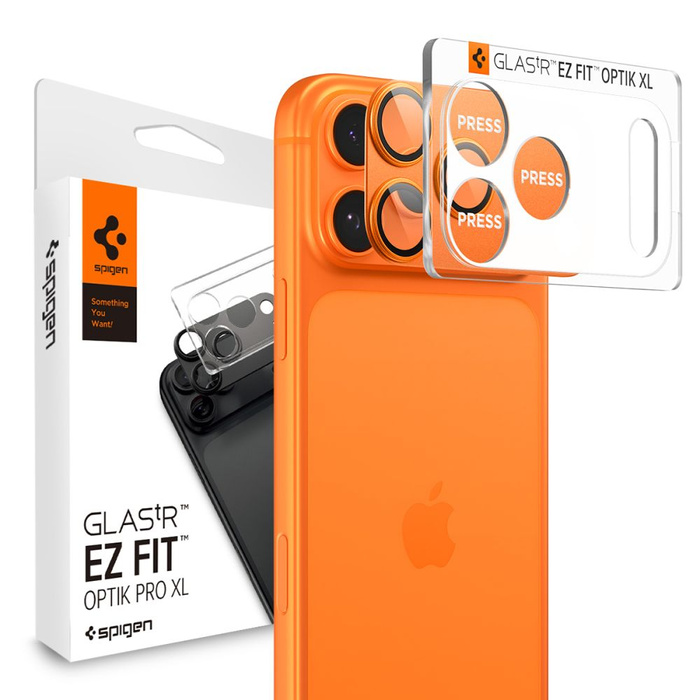 CAMERA PROTECTOR Spigen OPTIK PRO XL GLAS.TR "EZ FIT" CAMERA PROTECTOR IPhone 17 PRO ORANGE