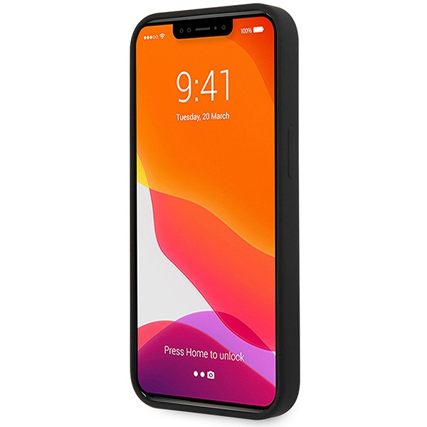 Guess GUHCP13MLSLMGBK iPhone 13 6.1" negro/negro durocase Silicona Script Logo Oro