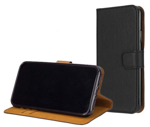 Etui Apple iPhone X XS Slim Wallet avec rabat fermeture magnétique noir cuir écologique Xqisit