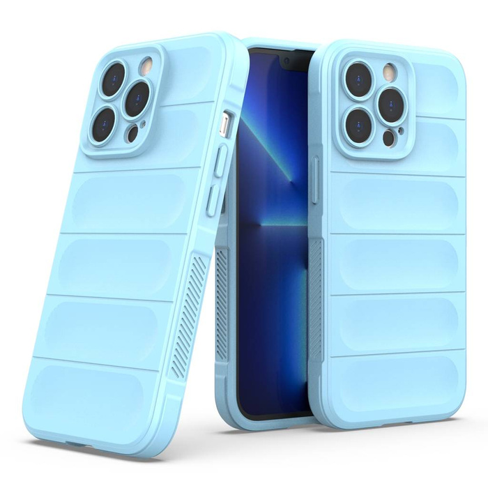 Funda Magic Shield Case para iPhone 13 Pro funda blindada flexible azul claro