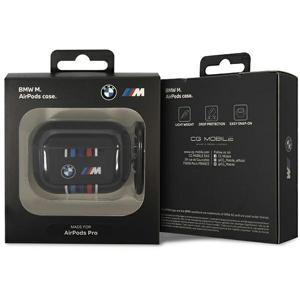 BMW BMAP22SWTK Coperchio AirPods Pro nero/nero Linee multiple colorate