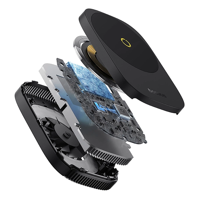 Baseus MagPro II smartphone cooling fan with 15W inductive charging and stand - black