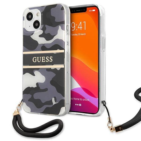 Pevné pouzdro Pouzdro Apple iPhone 13 Mini Camo Strap Collection Black
