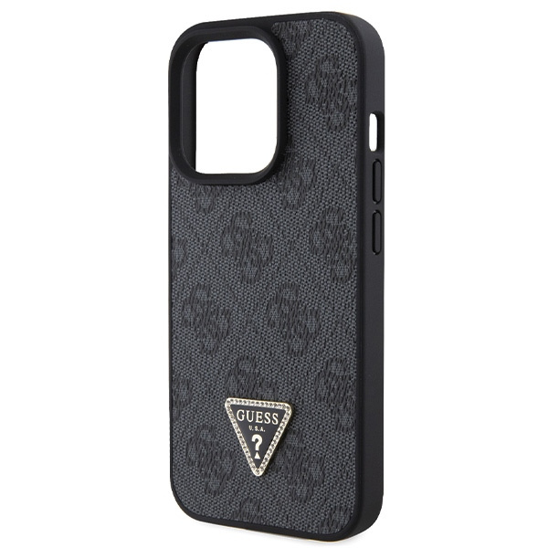 Etui Guess GUHCP15XP4TDPK iPhone 15 Pro Max 6.7" czarny/black hardcase Leather 4G Diamond Triangle Case