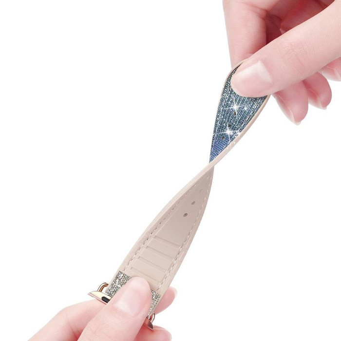 Řemínek na Watch 7 Dux Ducis 7/6/5/4/3/2 / SE (41/40 / 38 mm) Náramek s řemínkem na zápěstí Modrý (verze Sparkle)