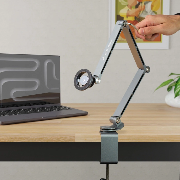 Uchwyt magnetyczny Wozinsky WTY0YS1 obrotowy 360° solidny na telefon tablet - szary