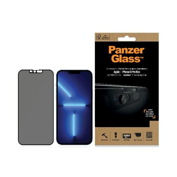 PanzerGlass E2E Microfracture iPhone 13 Pro Max 6.7" Case Friendly CamSlider Datenschutz Antibakteriell schwarz/schwarz P2749