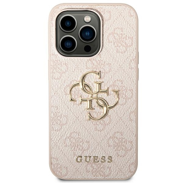 Hülle Guess iPhone 14 Pro Max 6,7" rosa/rosa hartcase 4G Big Metal Logo