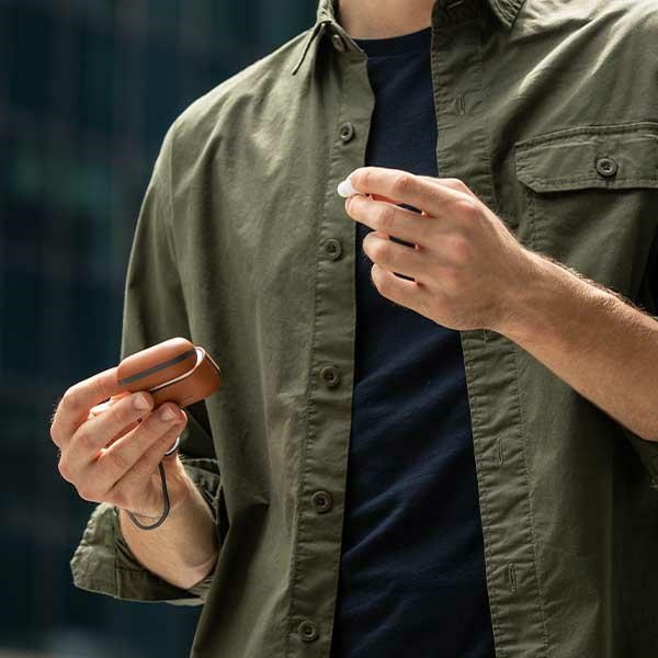 UNIQ case Terra AirPods Pro 2nd gen Genuine Leather blue/space blue