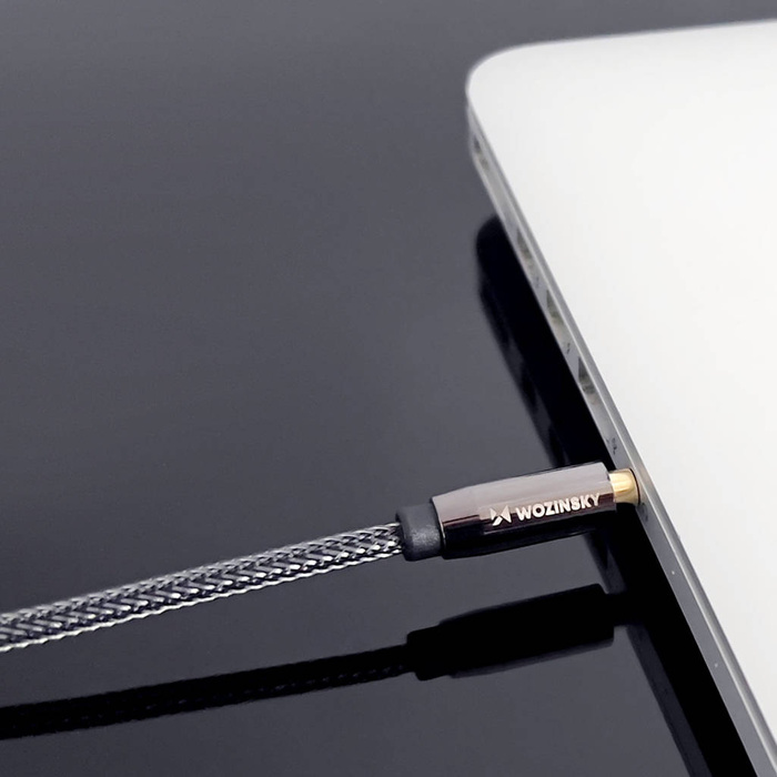 Wozinsky univerzální kabel mini jack 2x kabel AUX 3 m černý