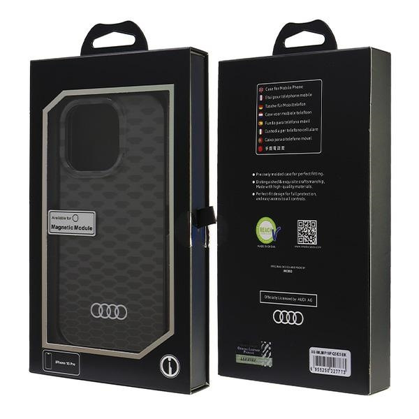 Audi IML Stitching Pattern MagSafeiPhone 16 Pro 6.3" czarny/black hardcase AU-IMLMIP16P-Q5/D3-BK
