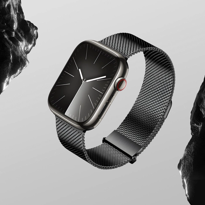 Dux Ducis Armband Milanese Pro für Apple Watch 42/44/45/49 mm – Schwarz