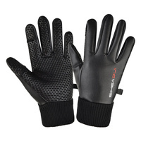 Guantes para teléfono antideslizantes y aislantes para hombre - negros