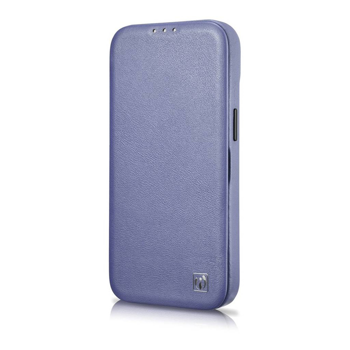 iCarer CE Premium Custodia Folio in pelle iPhone 14 Pro Flip magnetica MagSafe viola chiaro (WMI14220714-LP)