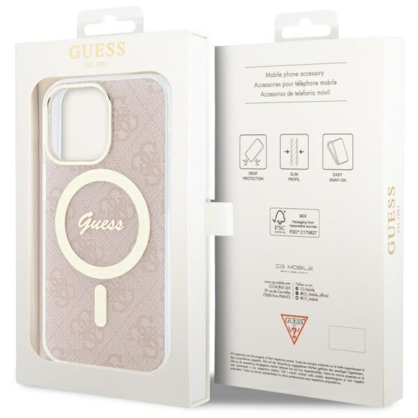 Cover Guess GUHMP13LH4STP iPhone 13 Pro / 13 6.1" rosa/rosa rigidocase 4G MagSafe Case