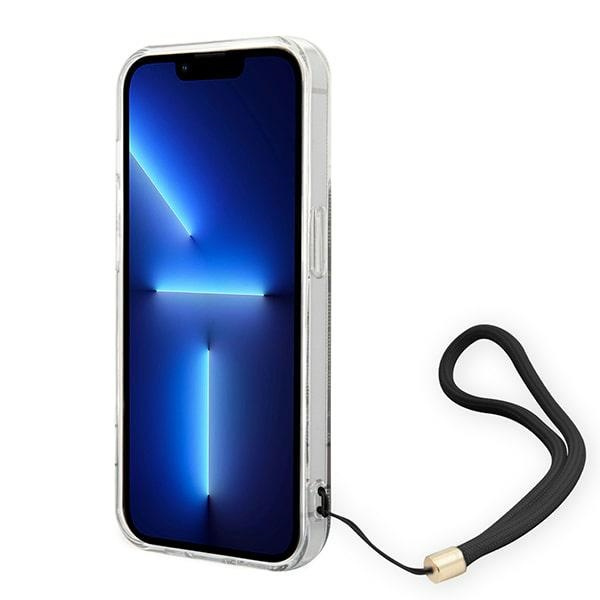 Guess GUOHCP14LH4STW iPhone 14 Pro 6.1" brown/brown hardcase 4G Print Strap