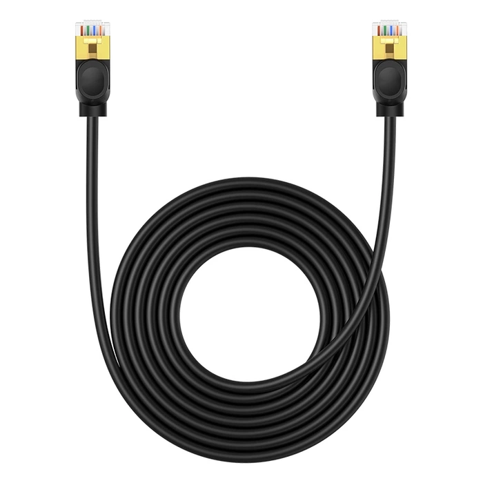 Kabel sieciowy Baseus High Speed, Ethernet RJ45, 10 Gb, Cat.7, 5m (czarny)