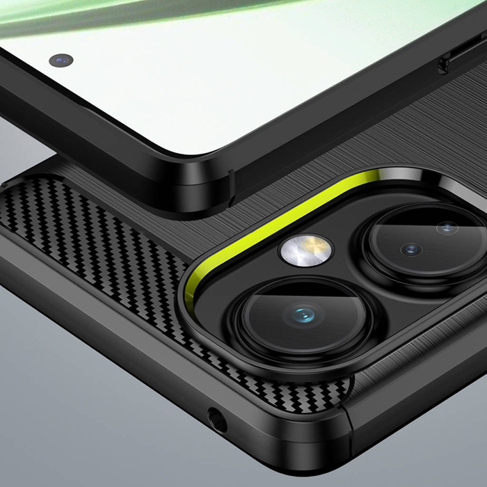 Pouzdro Carbon Case pro OnePlus Nord CE 3 flexibilní silikonový karbonový kryt černý