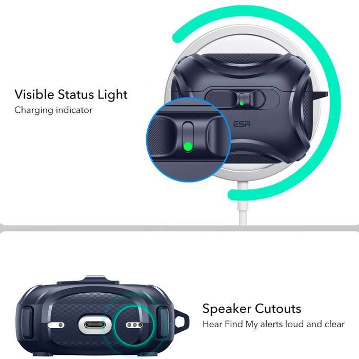 ESR CYBER FLICKLOCK HALOLOCK MagSafe Apple AIRPODS PRO 3 BLAU