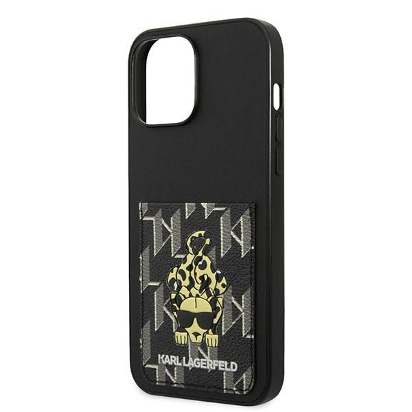 Hülle KARL LAGERFELD Apple iPhone 13 Pro Max Karlimals Cardslot Schwarz Hartcase