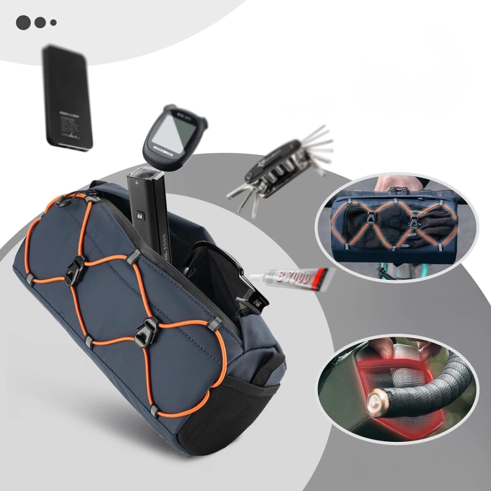 Rockbros 30110054002 bicycle handlebar bag 2.2 l - blue