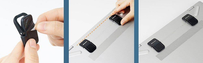 Mobile Laptop-Ständer Halter Füße Nillkin Bolster Schwarz