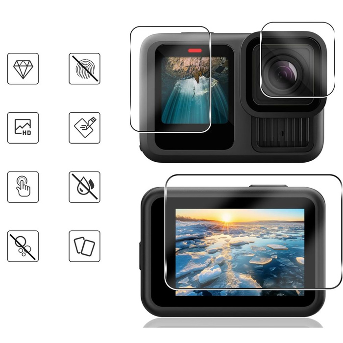 SZKŁO HARTOWANE TECH-PROTECT GLASS FIT+ 2-SET GOPRO HERO 13 CLEAR