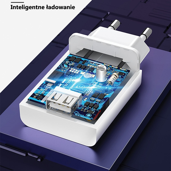 Charger Networked USAMS 1xUSB T22 18W 3A QC3.0 Fast Charging CC83TC01 US-CC083 White