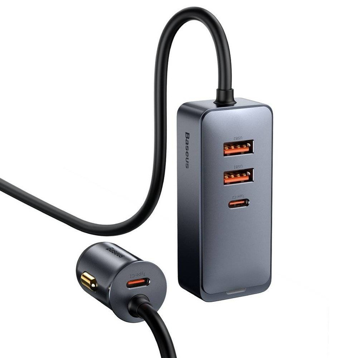 Chargeur de voiture Baseus Share Together 2x USB / 2x USB Type C 120W PPS Quick Charge Power Delivery gris (CCBT-A0G)