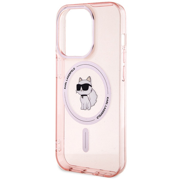 Etui Karl Lagerfeld KLHMP15LHFCCNOP iPhone 15 Pro 6.1" różowy/pink hardcase IML Choupette MagSafe Case