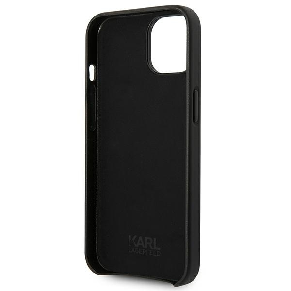 Case Karl Lagerfeld iPhone 14 Plus 6.7" hardcase black/black Leather Perforated Logo