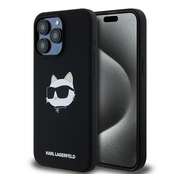 Etui Karl Lagerfeld KLHMP15XSCHPPLK iPhone 15 Pro Max 6.7" czarny/black hardcase Silicone Choupette Head MagSafe