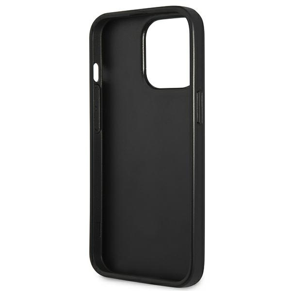 Guess GUHCP13LPS4MK iPhone 13 Pro / 13 6.1" schwarz/schwarz hartcase Saffiano 4G Small Metal Logo