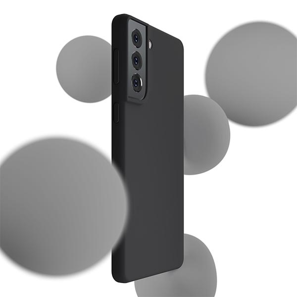 3mk Silicone Case Sam S22 5G S901 black/black