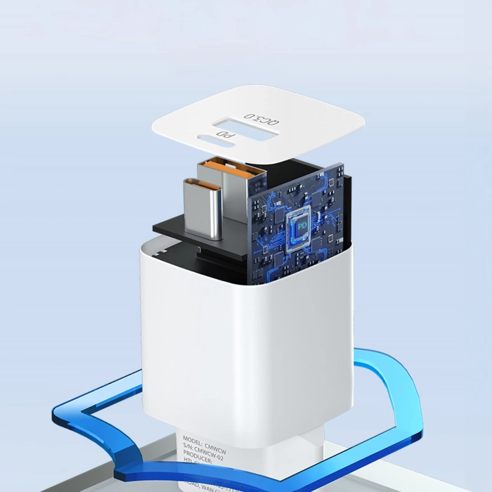 Chargeur mural Wozinsky CMWCW 20W USB-C / USB-A - blanc