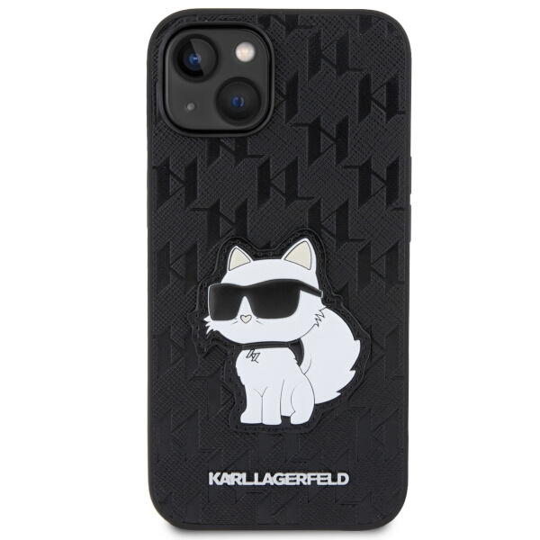 Case Karl Lagerfeld KLHCP14MSAKHPCK iPhone 14 Plus 6.7" black/black Saffiano Monogram Choupette Case