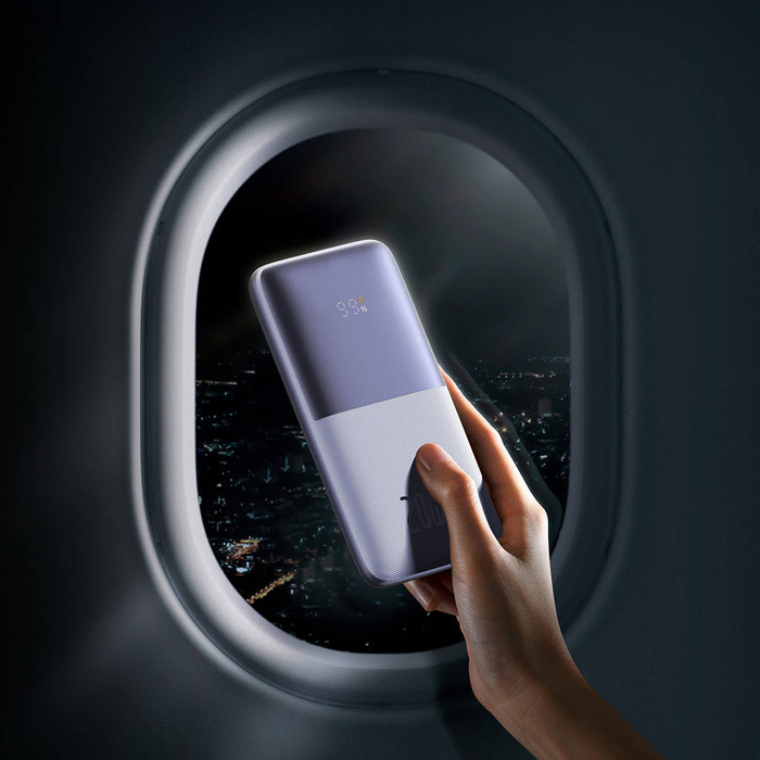 Baseus Baseus Pro 10000mAh 20W Powerbank Violett mit USB Typ A - USB Typ C 3A 0,3m Kabel (PPBD040205)