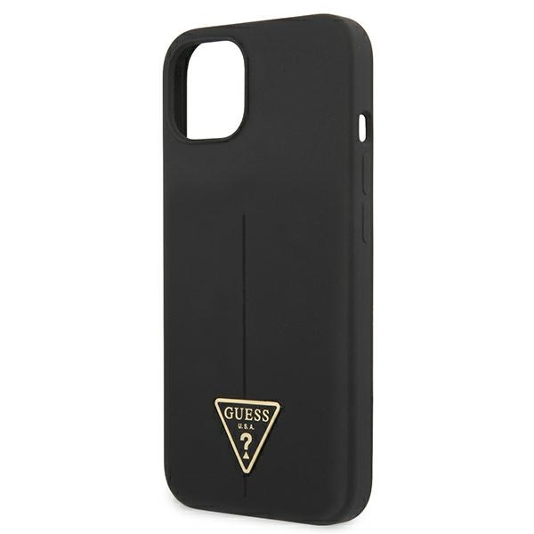 Case GUESS Apple iPhone 13 Mini Silicone Triangle Black Hardcase