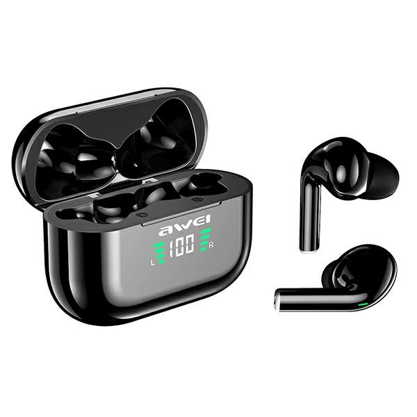 AWEI kopfhörer Bluetooth 5.1 T29P TWS + Dockingstation schwarz/schwarz