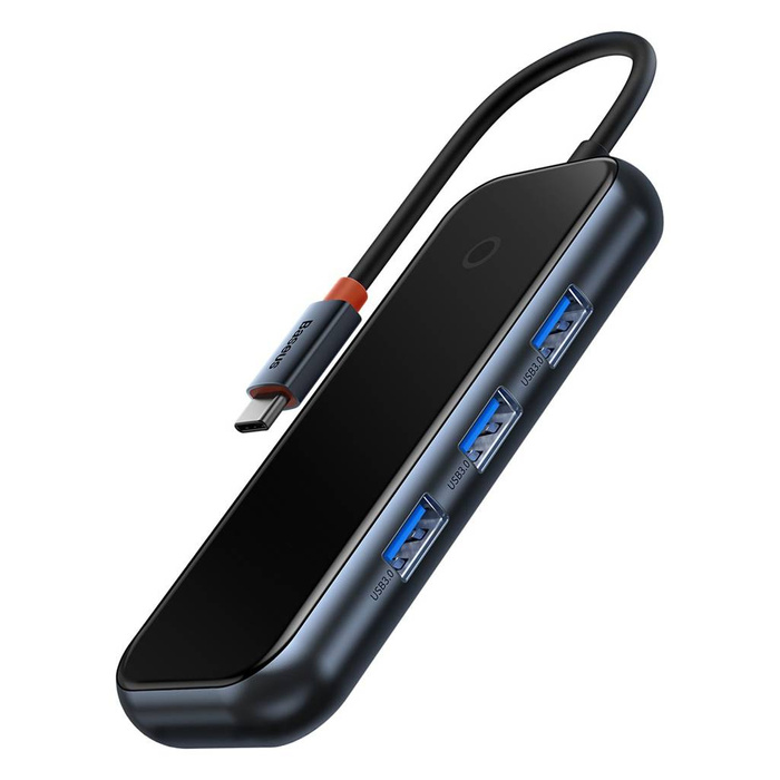 Baseus AcmeJoy 6-Port HUB Docking Station (USB-C to USB-C PD & Data / 2xUSB3.0 / USB2.0 / HDMI / RJ45) dark gray (WKJZ010013)
