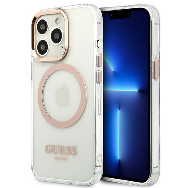 Case GUESS Apple iPhone 13 Pro 13 Metal Outline MagSafe Gold Hardcase