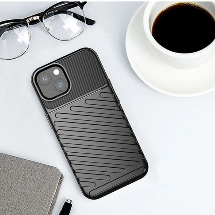 Thunder Case elastyczne pancerne etui pokrowiec iPhone 13 czarny