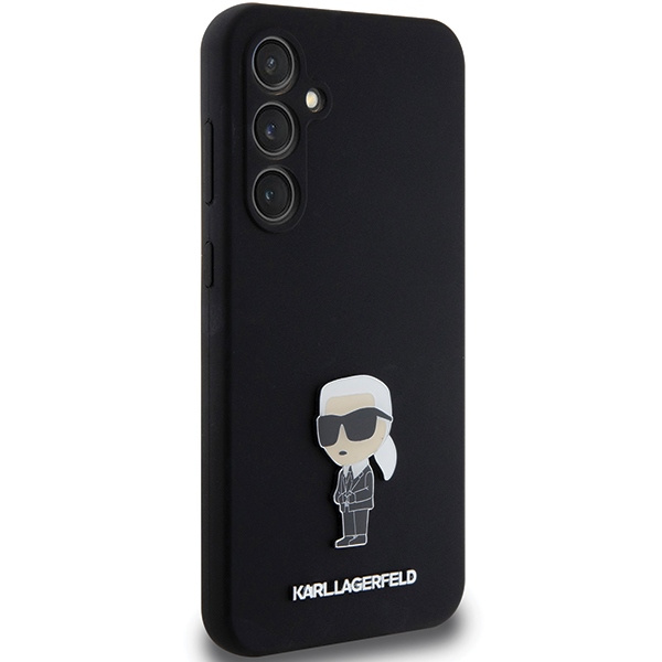 Etui Karl Lagerfeld KLHCS23FEMHKNPK Samsung Galaxy S23 FE S711 czarny/black Silicone Ikonik Metal Pin Case