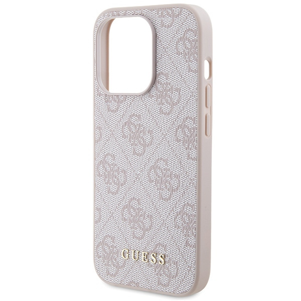 Etui Guess GUHCP15LG4GFPI iPhone 15 Pro 6.1" różowy/pink hard case 4G Metal Gold Logo Case