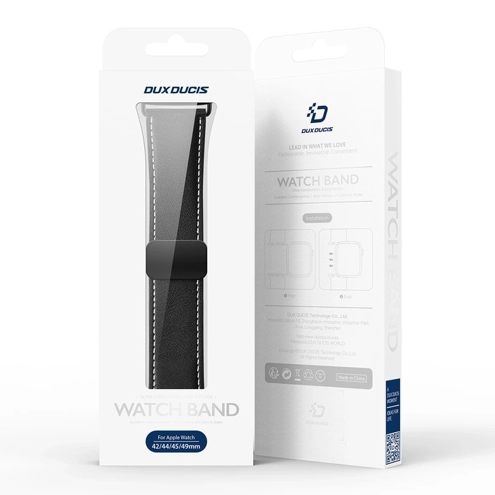 Dux Ducis Ya Armband für Apple Watch 42 / 44 / 45 / 49 mm – Schwarz