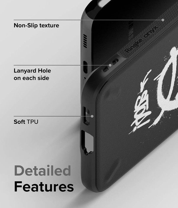 Ringke ONYX Design durable coque housse Samsung Galaxy S22+ (S22 Plus) noir (Graffiti) ()