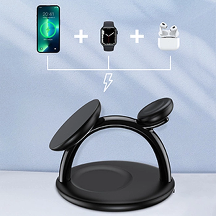 Choetech induktive 3-in-1 Ladestation iPhone 12/13/14, AirPods Pro, Apple Watch schwarz (T587-F)