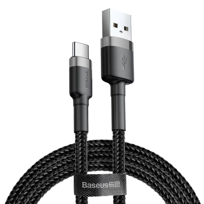 Baseus Cafule USB-A / USB-C QC 3.0 3A Kabel 0,5 m - Schwarz-Grau