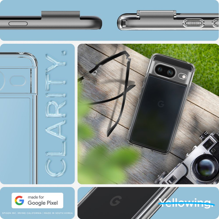 Coque Spigen Ultra Hybrid Google Pixel 8 Crystal Clear Case